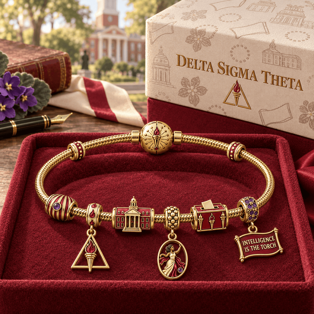 DST Gold Charm Bracelet Set HQH